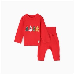 Костюм детский новогодний (кофточка, штанишки) «Крошка Я. Зимние друзья», рост 92-98 см