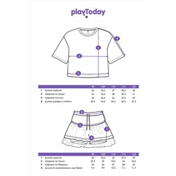 Комплект (Футболка+Юбка-шорты) PLAYTODAY, 1074794