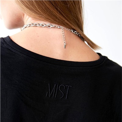 Футболка женская MIST basic, размер 40-42, чёрная