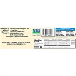 Edward & Sons, Organic, Baked Whole Grain Brown Rice Snaps, Unsalted Plain, 3.5 oz (100 g)