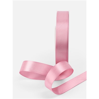 Лента атласная TEIRA, двухсторонняя, 20 мм, 25±1 м, розовая №158