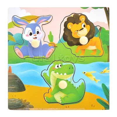 Пазл-вкладыш "Зверята"