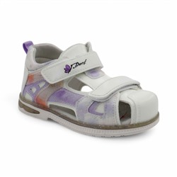 Сандалии детские В566-18 бело фиолетовые