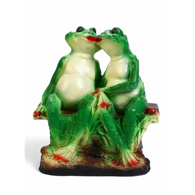 Садовая фигура из гипса «Две лягушки на лавочке», 31×20×29 см, МИКС