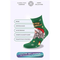 Носки мужские в банке №GL1701 Дед мороз на мотоцикле