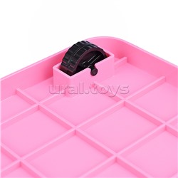 Контейнер 6 (35 л) "Золушка" розовый / сиреневый прозрачный