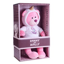 Мишка Молли в Худи Единорога и Юбке-Сетке, 21 см, в коробке