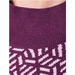 Платье жаккардовой вязки с кашемиром