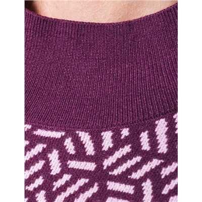 Платье жаккардовой вязки с кашемиром