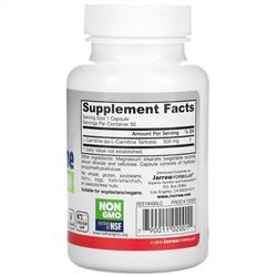 Jarrow Formulas, L-карнитин 500, 500 мг, 50 вегетарианских капсул