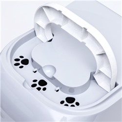 Туалет-домик для кошек закрытый с дверцей 43×32×33 см, серый