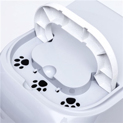 Туалет-домик для кошек закрытый с дверцей 43×32×33 см, серый