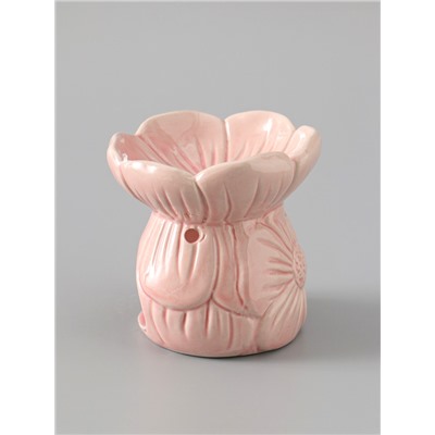 УЦЕНКА Аромалампа для эфирных масел керамика «Нежный цветок», 8×8×8 см, МИКС