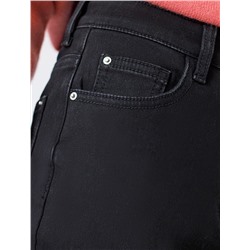 Джинсы mom-fit из эластичного денима на флисе