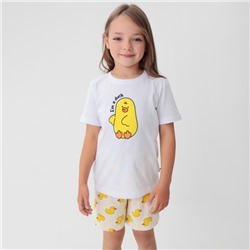 Пижама детская (футболка и шорты) KAFTAN Duck, размер 30 (98-104 см)