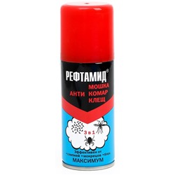 Аэрозоль Репеллент Рефтамид», Максимум, 3 в 1, от комаров, мокрецов, слепней, 100 мл