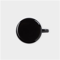 Кружка эмалированная, 400 мл, чёрная