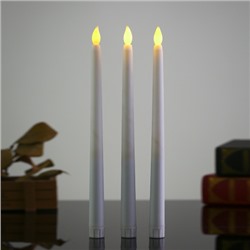 Свеча светодиодная 27 см стержень белая / VFR-46 /уп 12/480/