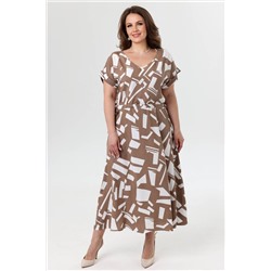 Платье штапель  6121/01/Кофейный