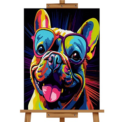 Набор для рисования "Картина по номерам 30х20 см. Бульдог"