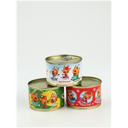 Леденцы монпансье в консервной банке «Три кота Новый год» 3 шт.