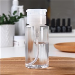 Флакон с помпой, 175 мл, белый, прозрачный