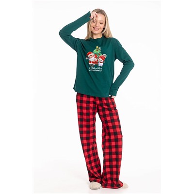 Лонгслив с новогодним принтом М325437Пз