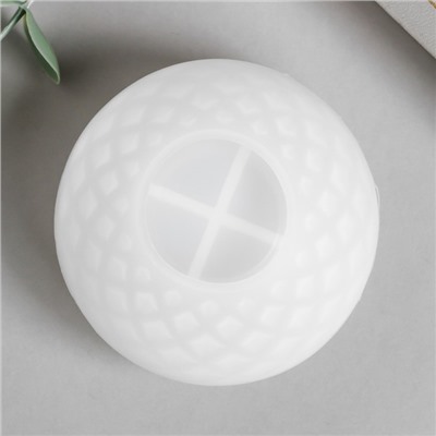 Молд силиконовый «Подсвечник вытянутый шар с кругами» 8.3×8.3×8.3 см