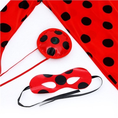 Карнавальный костюм «Божья коровка», рост 104–116 см, комбинезон, маска, сумка, парик