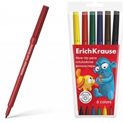 Фломастеры  6цв 61830 Jolly Friends Super Washable ErichKrause
