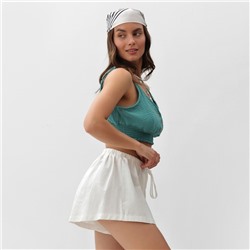 Топ укороченный женский MIST Muslin, размер L, бирюзовый