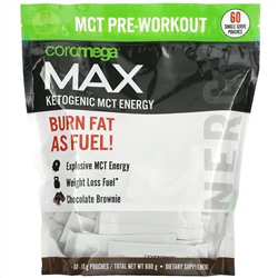 Coromega, Max Ketogenic MCT Energy, Chocolate Brownie,  60 Single Serve Pouches, (10 g) Each
