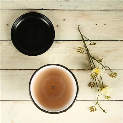 Горшок для цветов «Фиалка», 1 л, d=15 см, h=13 см, керамический, с поддоном