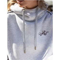 Худи среднего объема из эластичного футера трехнитики c начесом