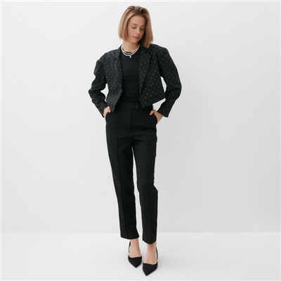 Жакет женский MINAKU: Green trend, чёрный, размер 44