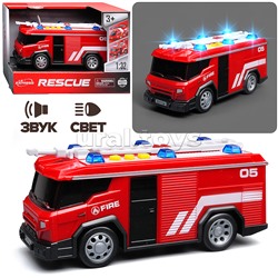 Машина "Пожарная служба" 1:32 (свет. Звук) в коробке