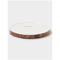Тарелка Magistro Wood, d=20 см, фарфор, коричневый