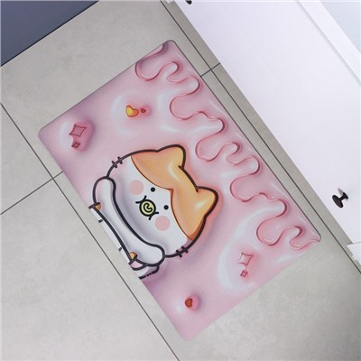 Коврик для дома Доляна Baby, влаговпитывающий, 40×60 см, розовый