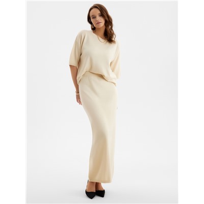 Юбка миди женская MIST, размер 42, бежевая