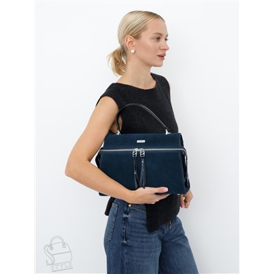 Сумка женская кожаная 9675MSS d.blue Velina Fabbiano-Safenta