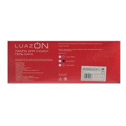 Лампа для маникюра Luazon LUF-22, LED, 21 диод, 48 Вт, таймер, 220 В, красная