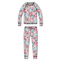 Термокомплект трикотажный для девочек: брюки, толстовка