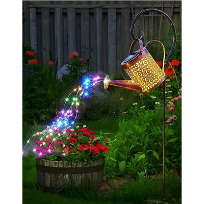 Светильник уличный цветной на солнечных батареях "Лейка"
