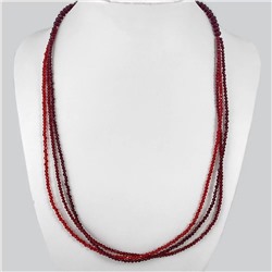 Колье, шпинель шар грань 2 , 0 гранатовая , облагор. , алпанит, КА-048