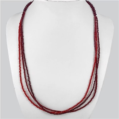 Колье, шпинель шар грань 2 , 0 гранатовая , облагор. , алпанит, КА-048