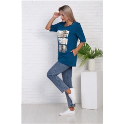 Футболка 786 с рисунком листья пальмы НАТАЛИ, 979120