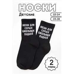 Детские носки стандарт Школьные будни (набор 2 пары) НАТАЛИ, 1094325