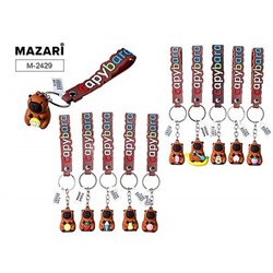 Брелок "КАПИБАРА" 4х3 см на силиконовом ремешке, ассорти M-2429 Mazari