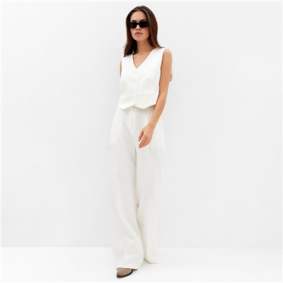 Брюки женские MIST: Classic Collection, размер 50, молочные