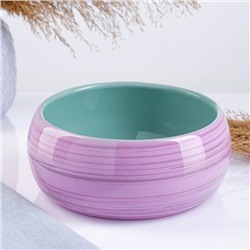 Судок для запекания Борисовская керамика «Лаванда», 900 мл, 16.5×6.5 см, сиреневый